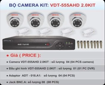  Đầu ghi hình kỹ thuật số  VDTECH VDT-555ahd 2.0kit
Đầu ghi hình kỹ thuật số 4 kênh Analog , hỗ trợ truy cập bằng công nghệ Điện toán đám mây. 